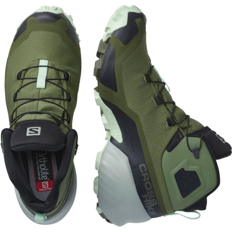 Botas Caminhada Salomon Cross Hike Mid GTX Feminino Verde Oliva | PT C13467